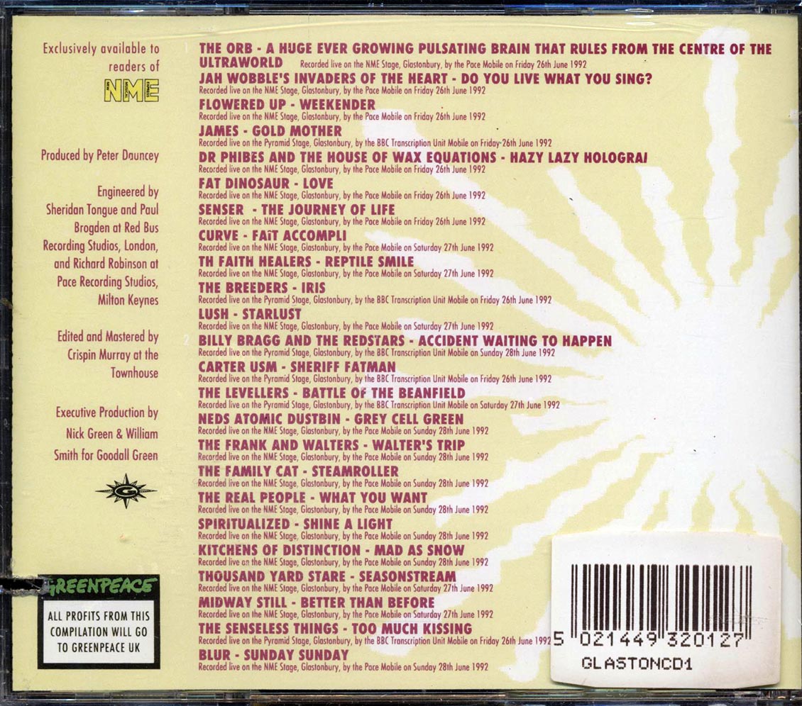 The Orb, Jah Wobble, Flowered Up, Etc. - In A Field Of Their Own: Highlights Of Glastonbury 1992 (marked/ltd stock) - CD, CD