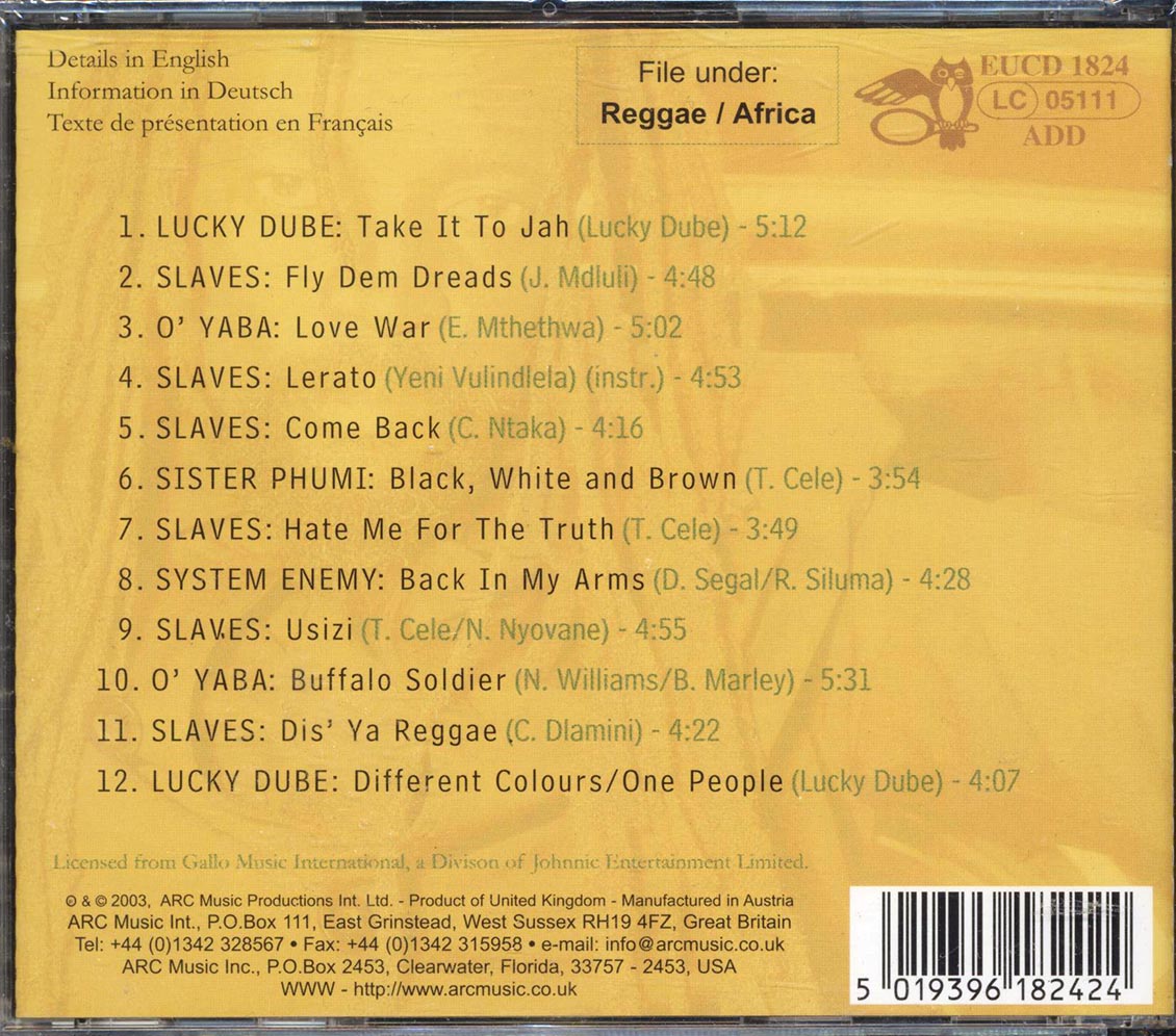 Lucky Dube, Slaves, O'Yaba, System Enemy, Etc. - African Reggae - CD, CD