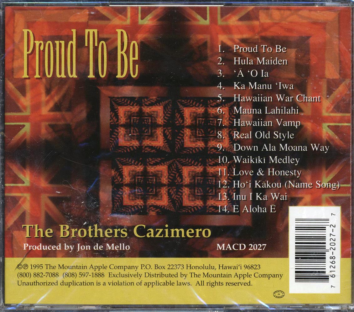 The Brothers Cazimero - Proud To Be - CD, CD