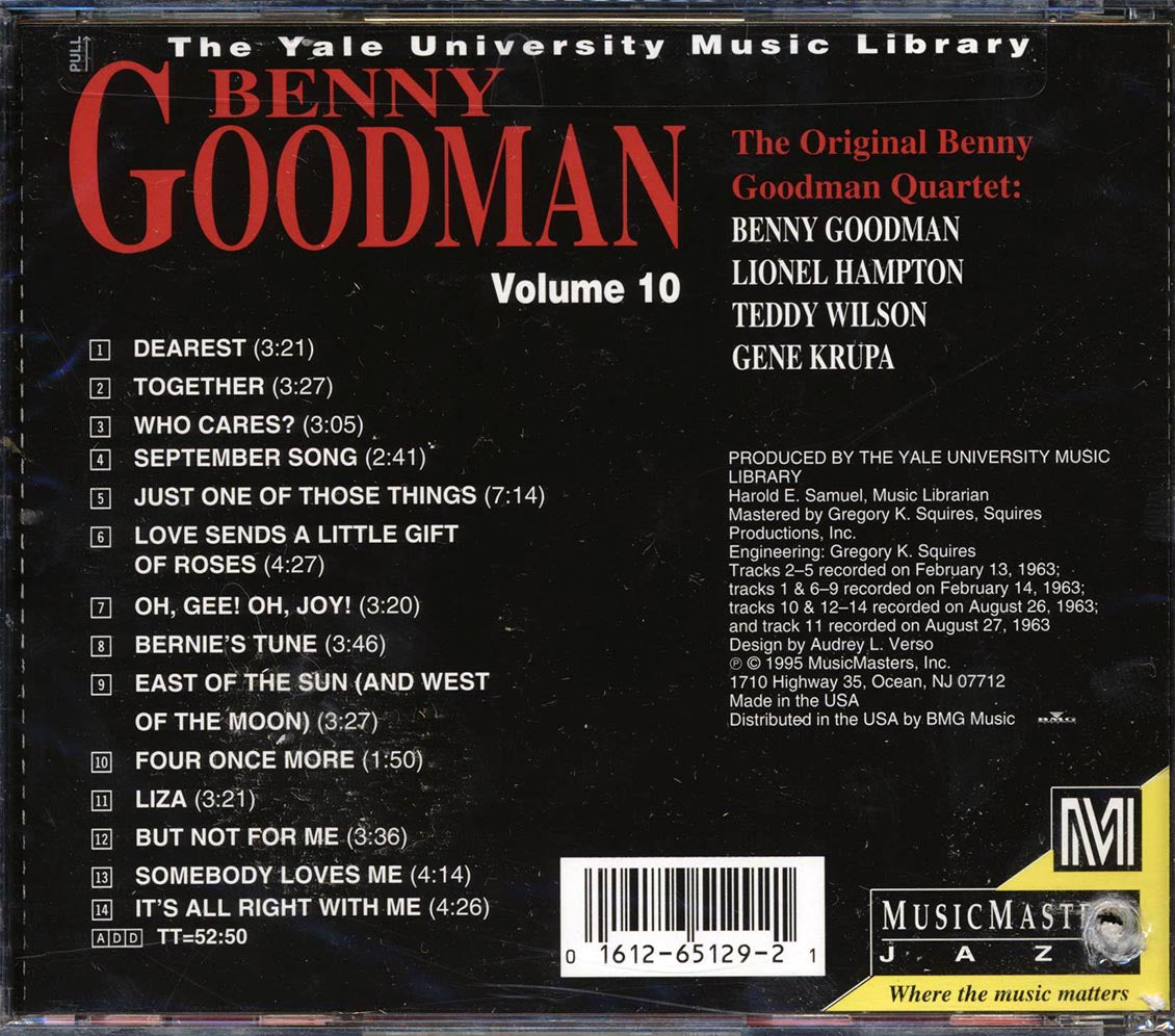 Benny Goodan, Lionel Hampton, Teddy Wilson - Original Genny Goodman Quartet - CD, CD
