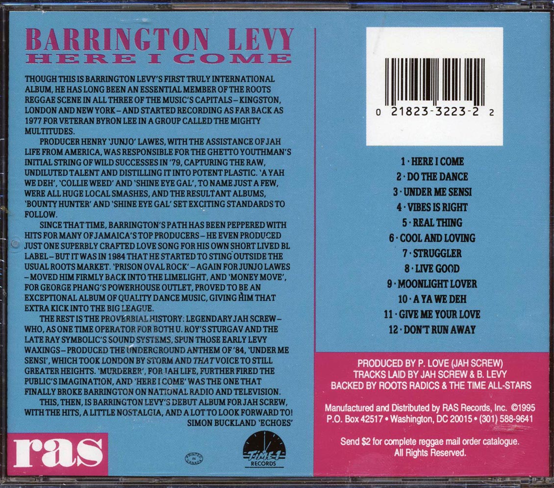 Barrington Levy - Here I Come - CD, CD