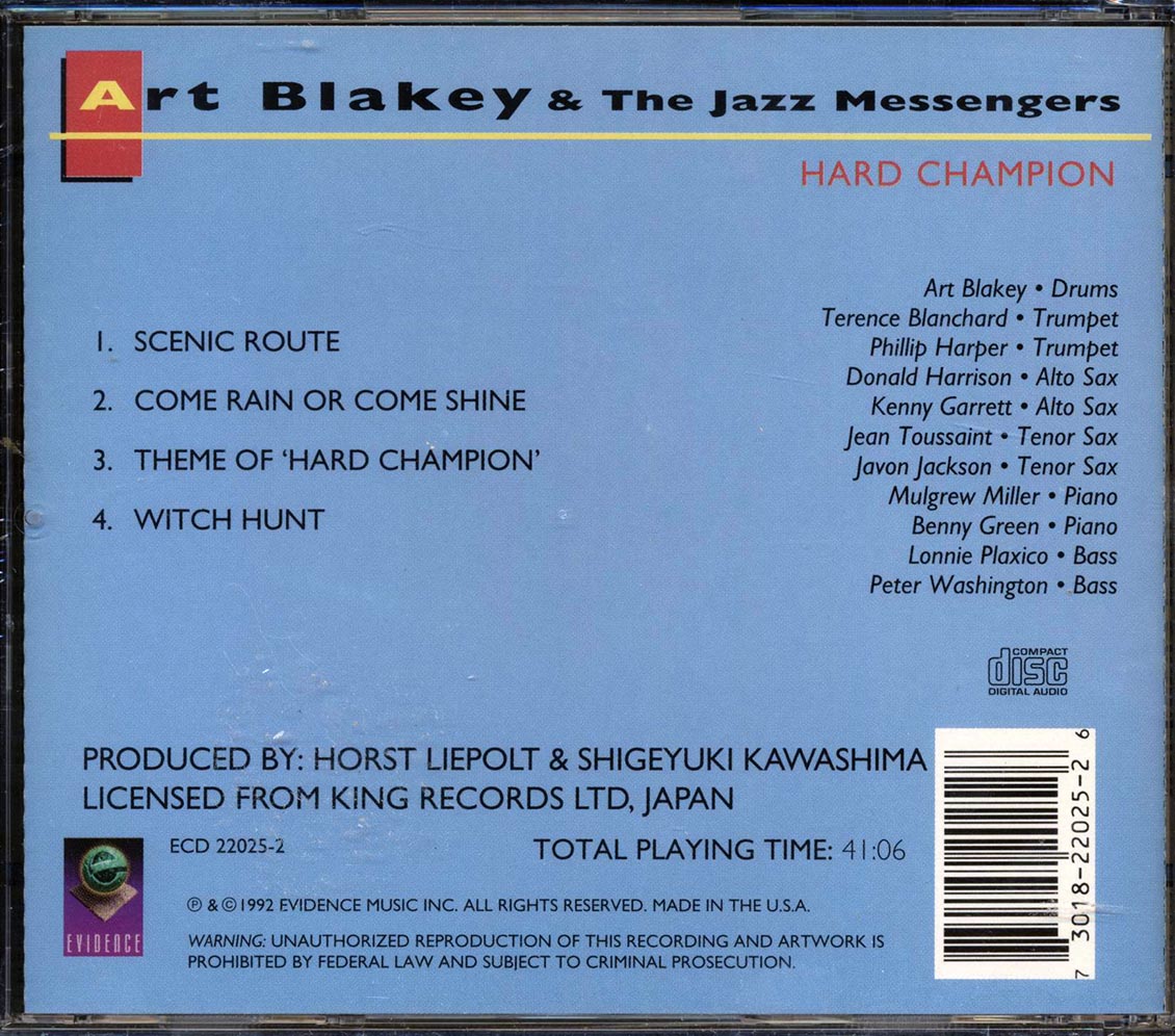 Art Blakey & The Jazz Messengers - Hard Champion - CD, CD