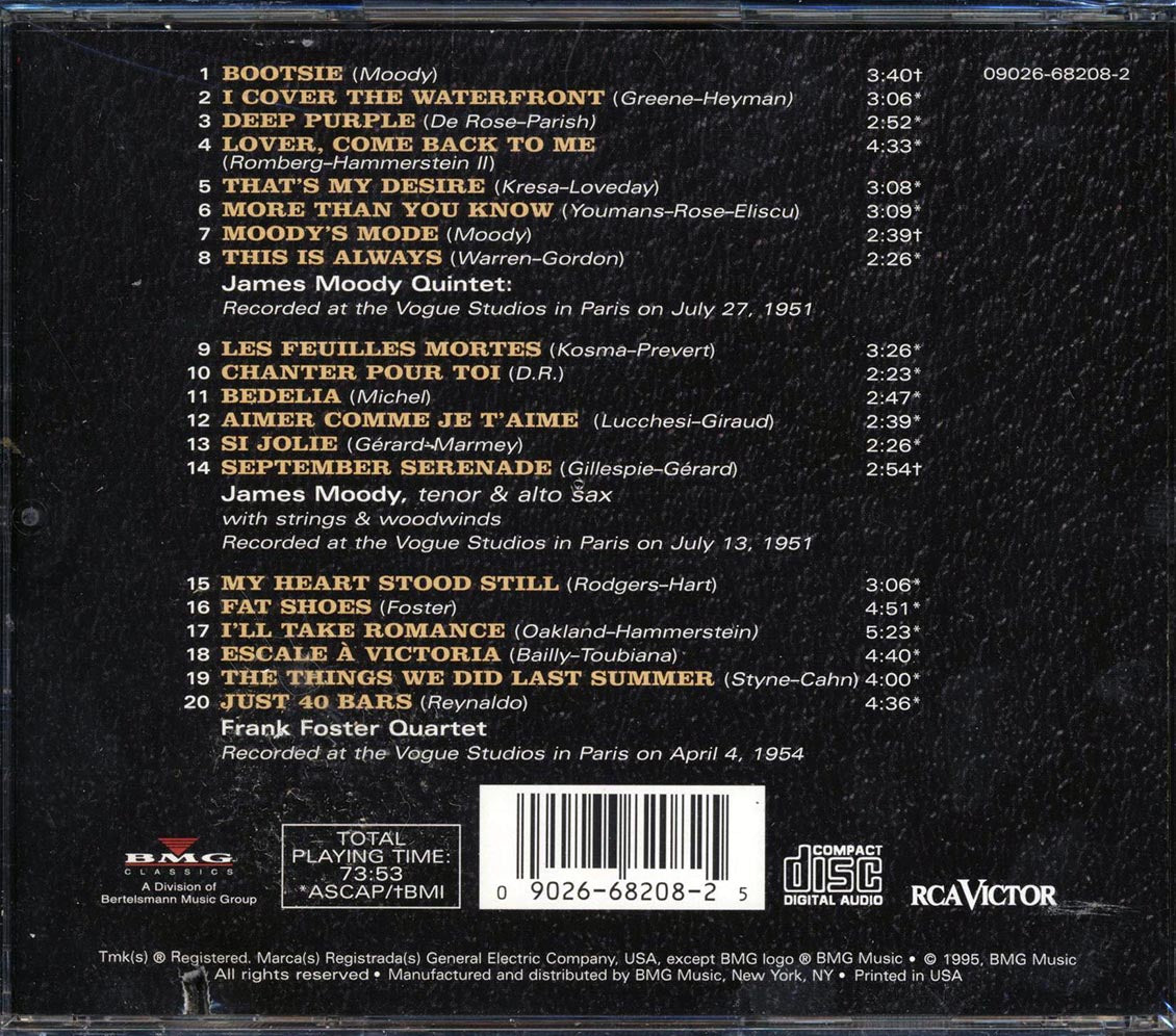 James Moody, Frank Foster - In Paris (20 tracks) (marked/ltd stock) - CD, CD