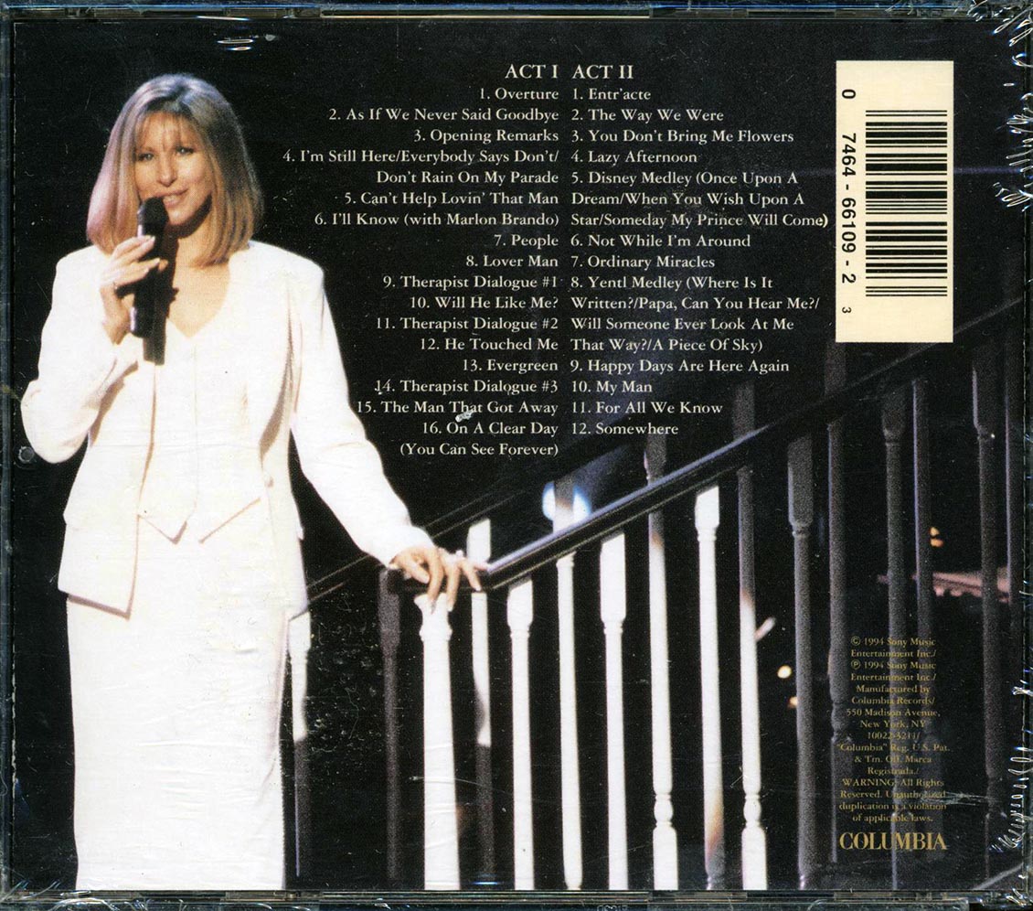 Barbra Streisand - The Concert: Recorded Live At Madison Square Garden (28 tracks) (2xCD) - CD, CD