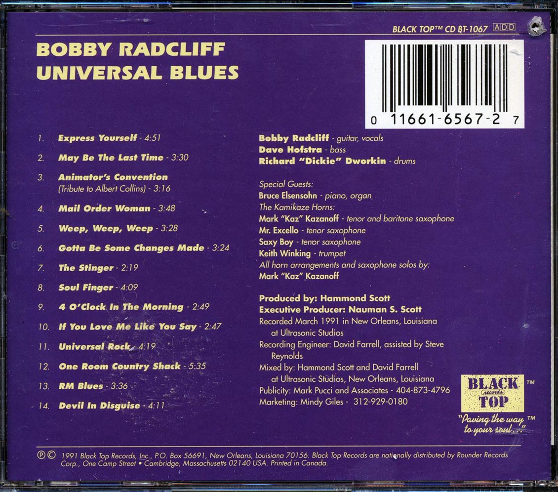 Bobby Radcliff - Universal Blues (marked/ltd stock) - CD, CD