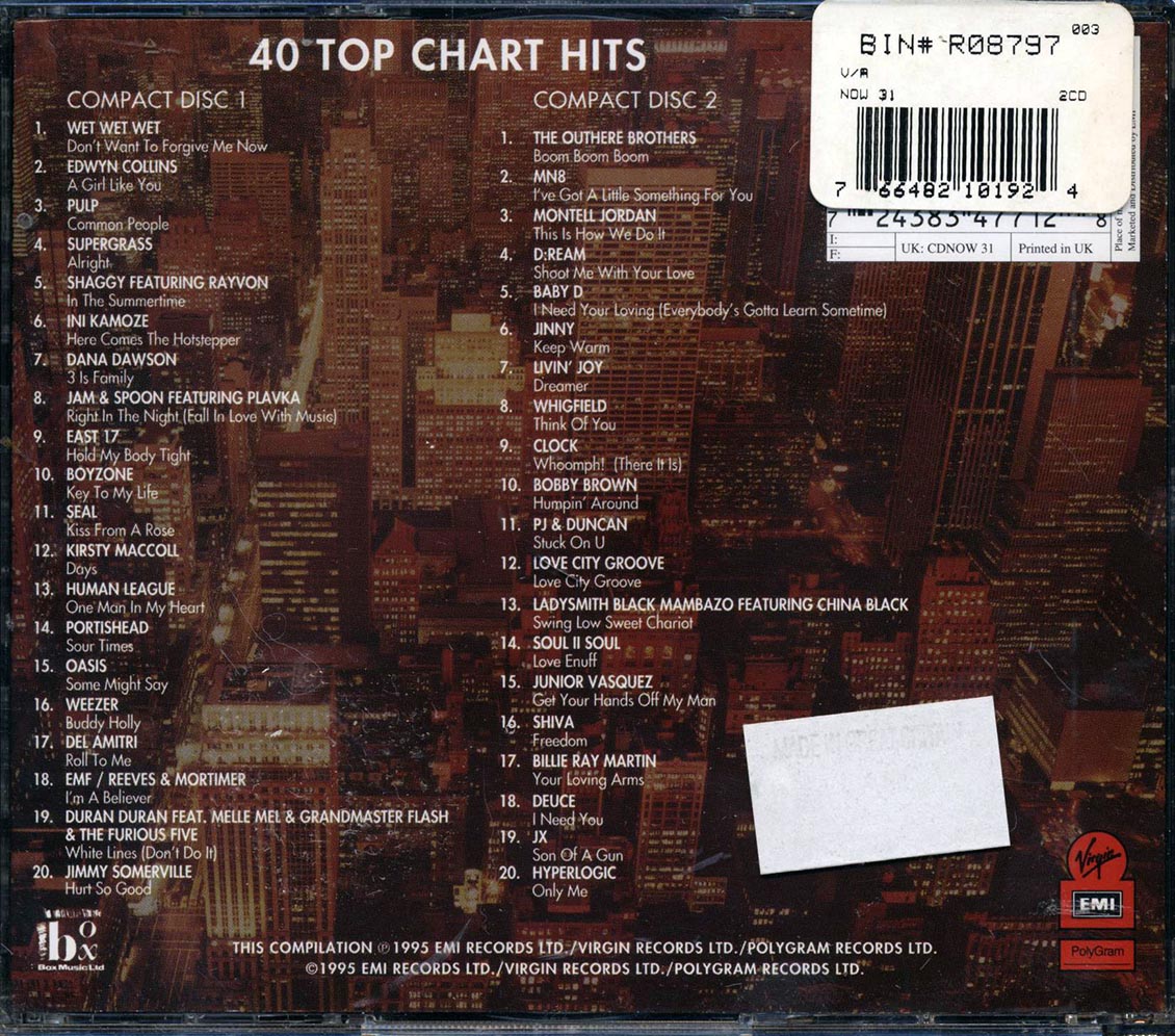 Montell Jordan, The Outhere Brothers, MN8, Etc. - Now That's What I Call Music ! 31 (40 tracks) (2xCD) - CD, CD