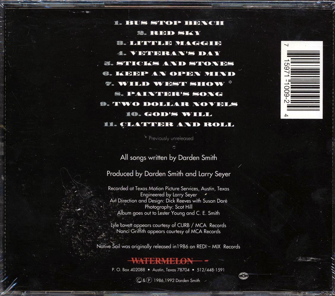 Darden Smith - Native Soil - CD, CD