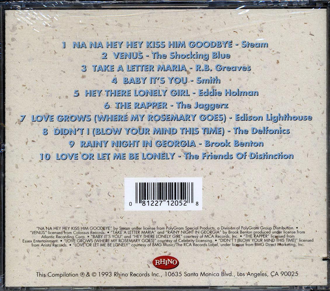 Steam, The Delfonics, Shocking Blue, Etc. - '70s Smash Hits Volume 1 (marked/ltd stock) - CD, CD