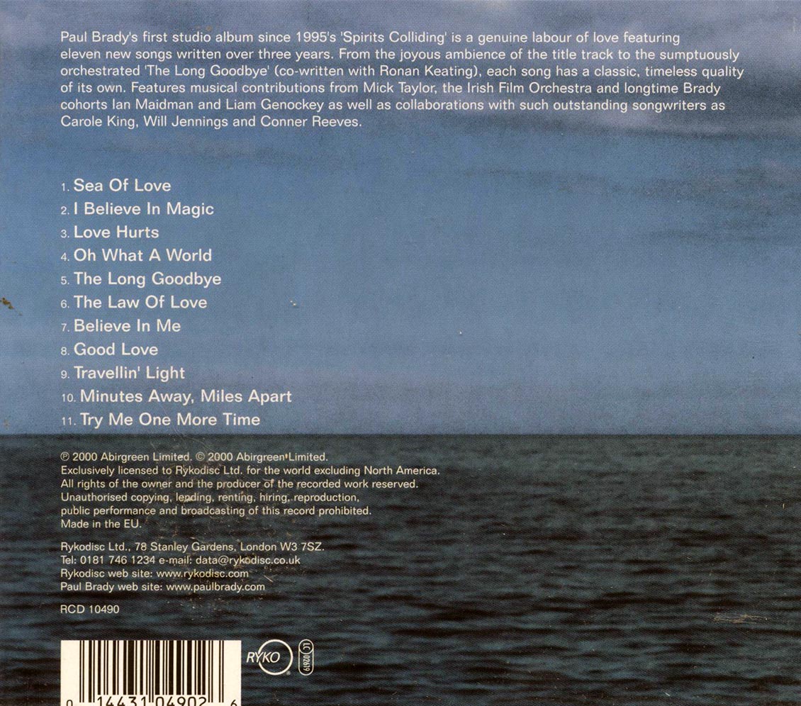 Paul Brady - Oh What A World - CD, CD