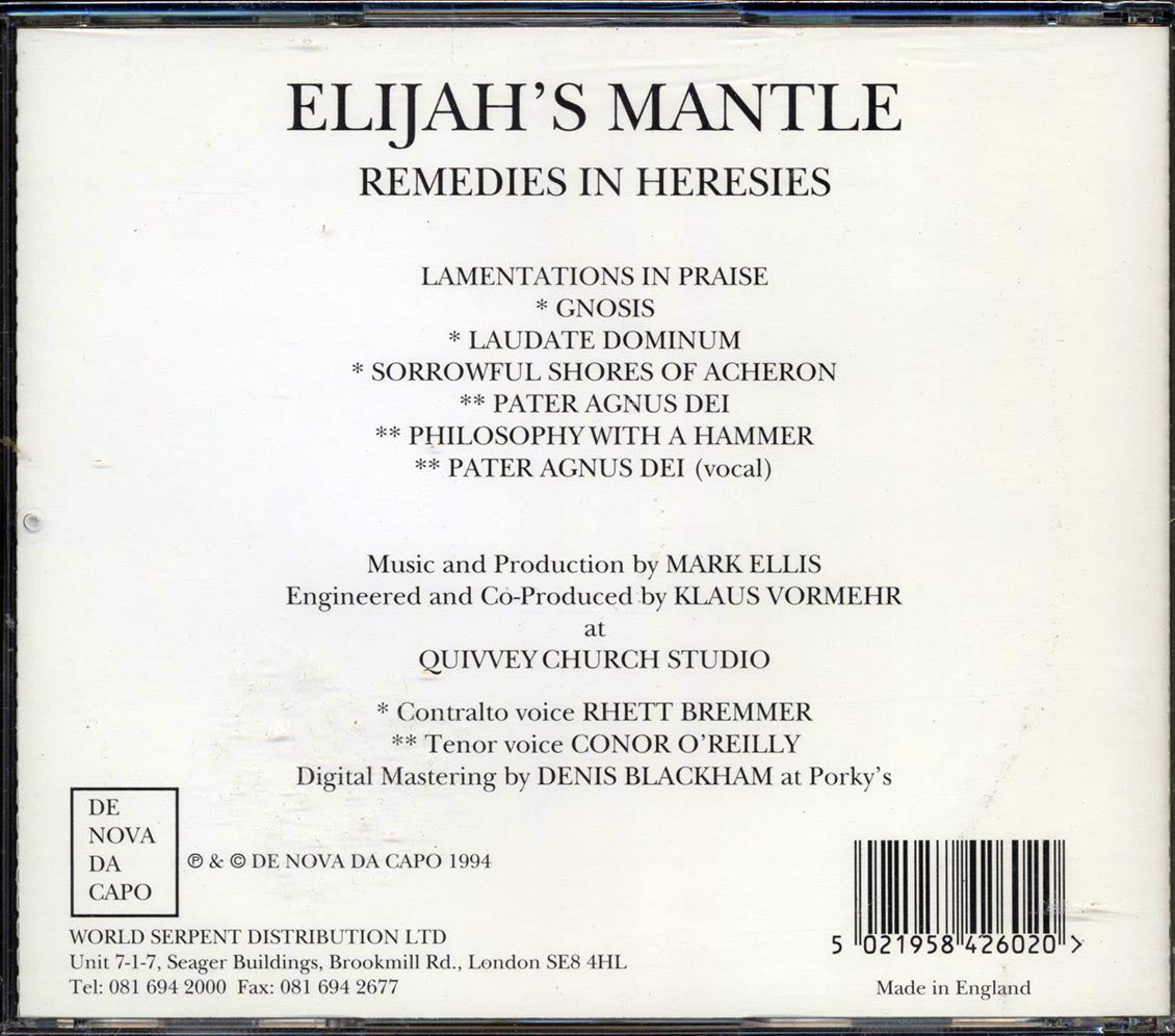 Elijah's Mantle - Remedies In Heresies - CD, CD