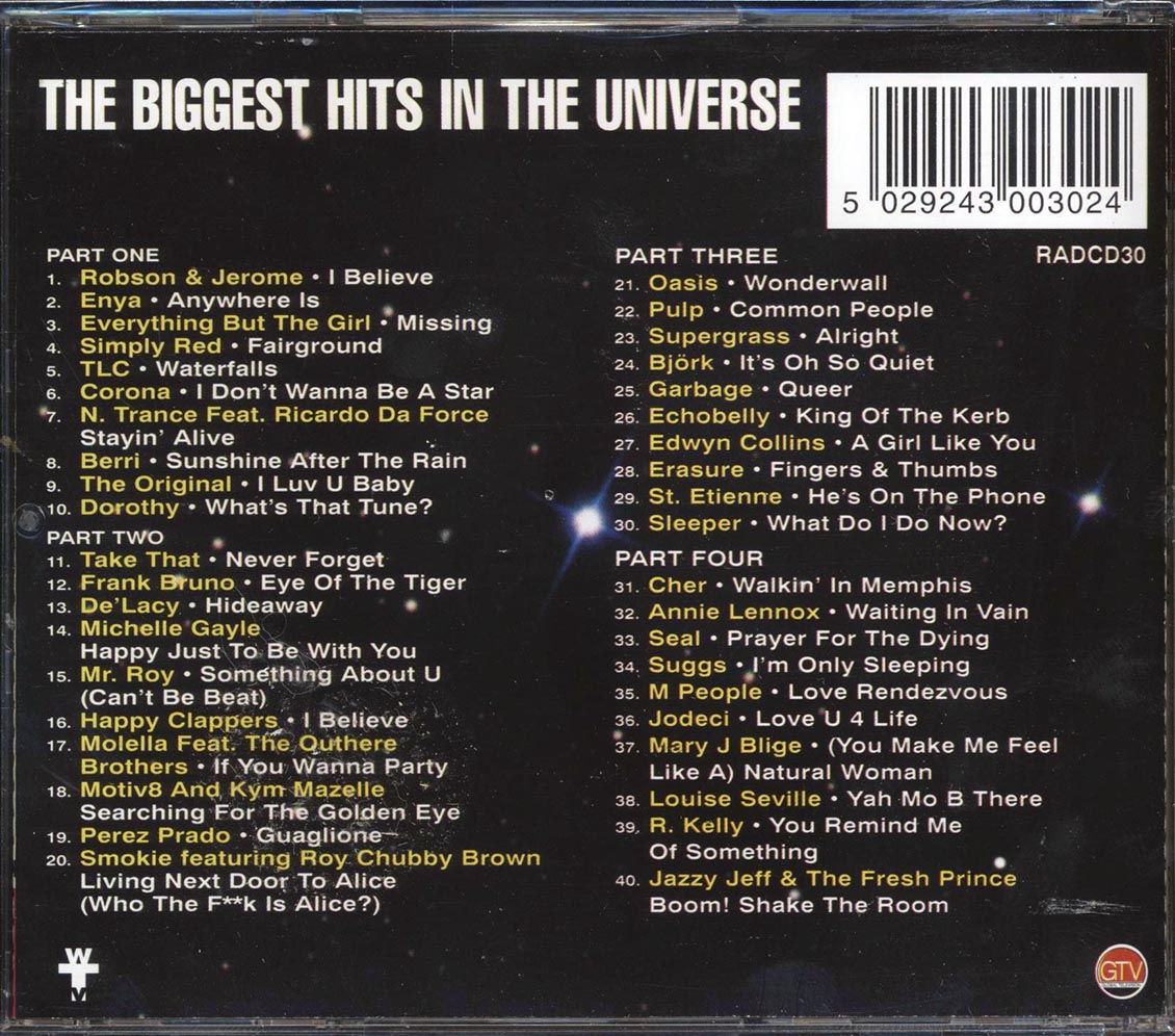 Enya, Simply Red, TLC, Oasis, Etc. - Hits 96 (40 tracks) (2xCD) - CD, CD