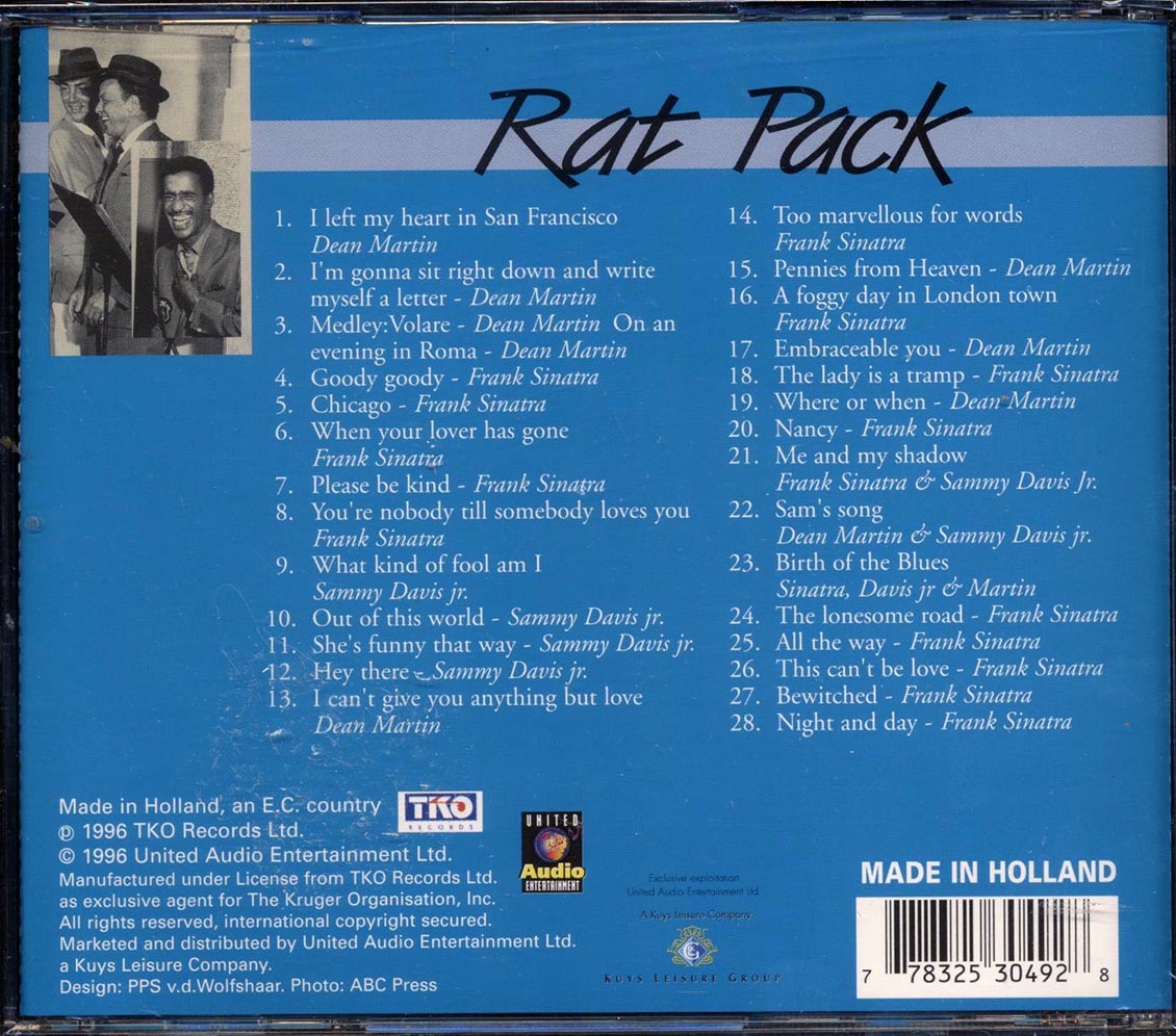 Frank Sinatra, Sammy Davis Jr., Dean Martin - Rat Pack (28 tracks) (remastered) - CD, CD