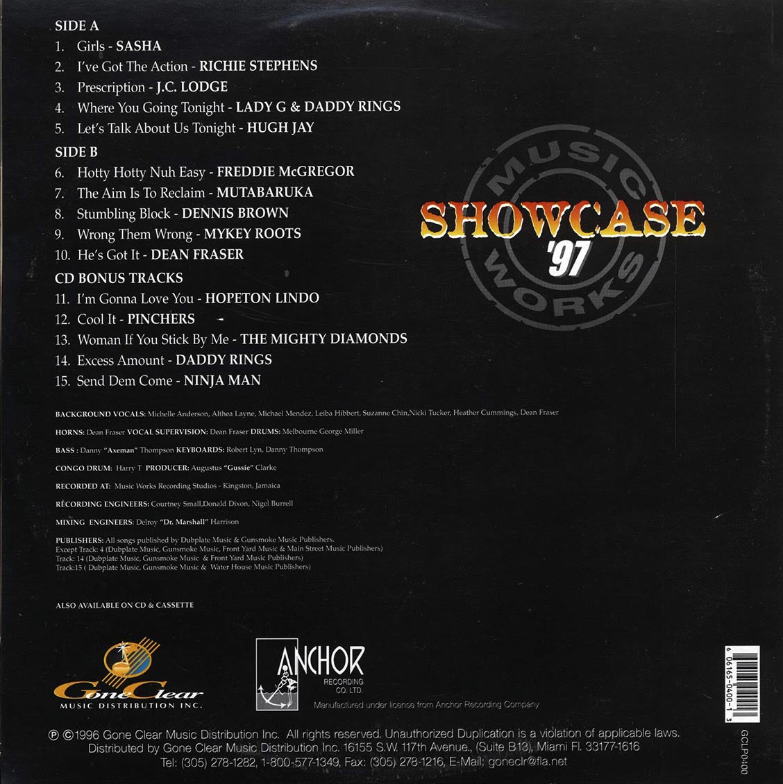 Dennis Brown, Freddie McGregor, Richie Stephens, Etc. - Music Works Showcase '97 (Jamaica press) (orig. press) - Vinyl LP, LP