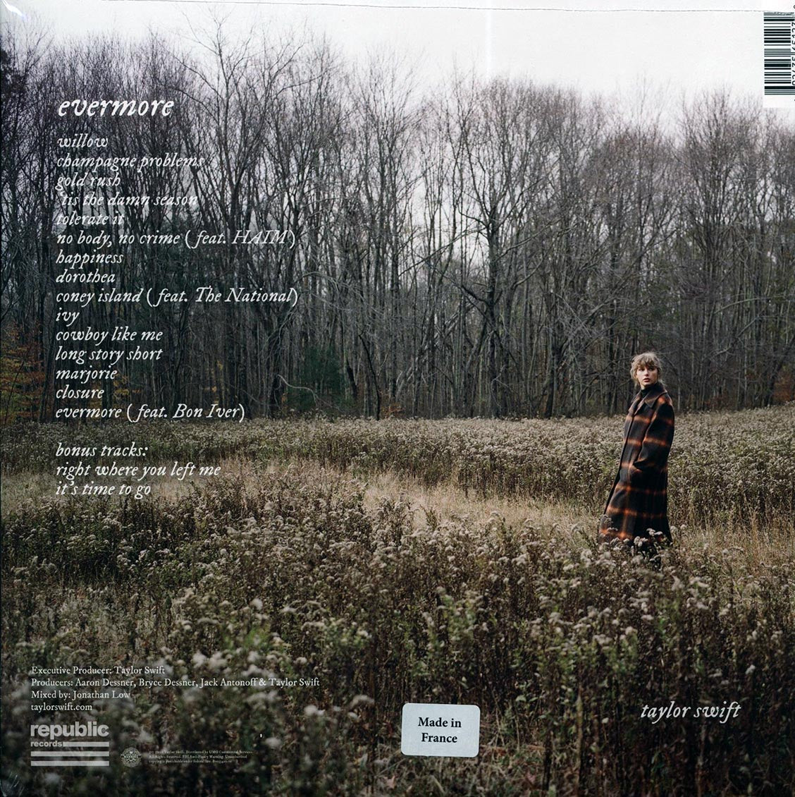 Taylor Swift - Evermore (+2 bonus tracks) (2xLP) (green vinyl) - Vinyl LP, LP