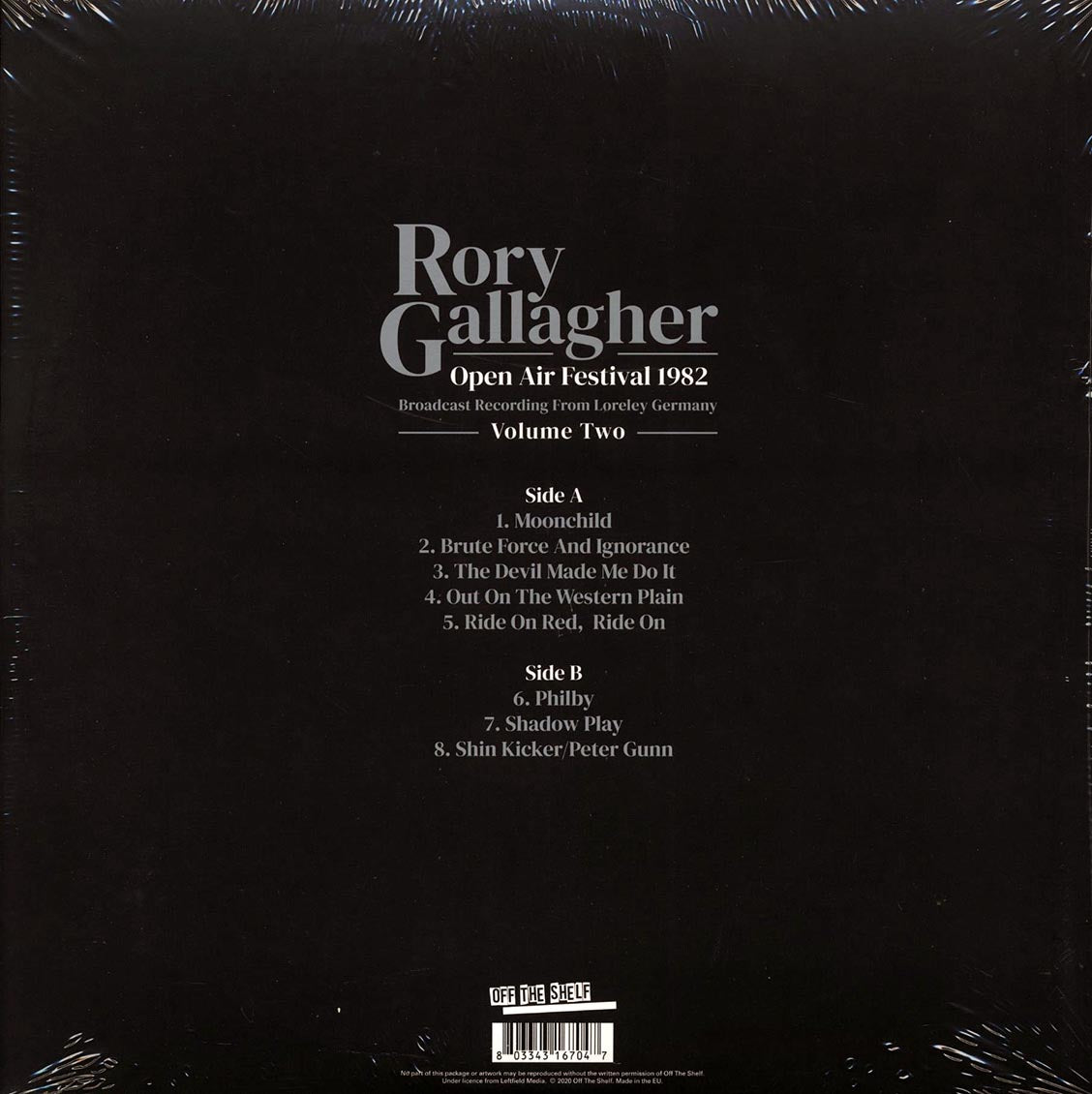 Rory Gallagher - Open Air Festival 1982 Volume 2: Broadcast Recording From Loreley Germany - Vinyl LP, LP