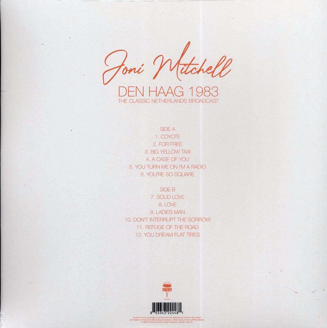 Joni Mitchell - Den Haag 1983: The Classic Netherlands Broadcast - Vinyl LP, LP