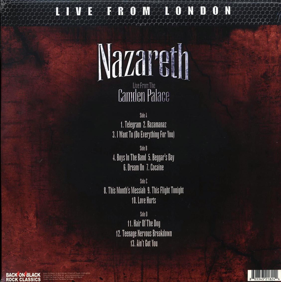 Nazareth - Live From The Camden Palace: Live From London (2xLP) - Vinyl LP, LP