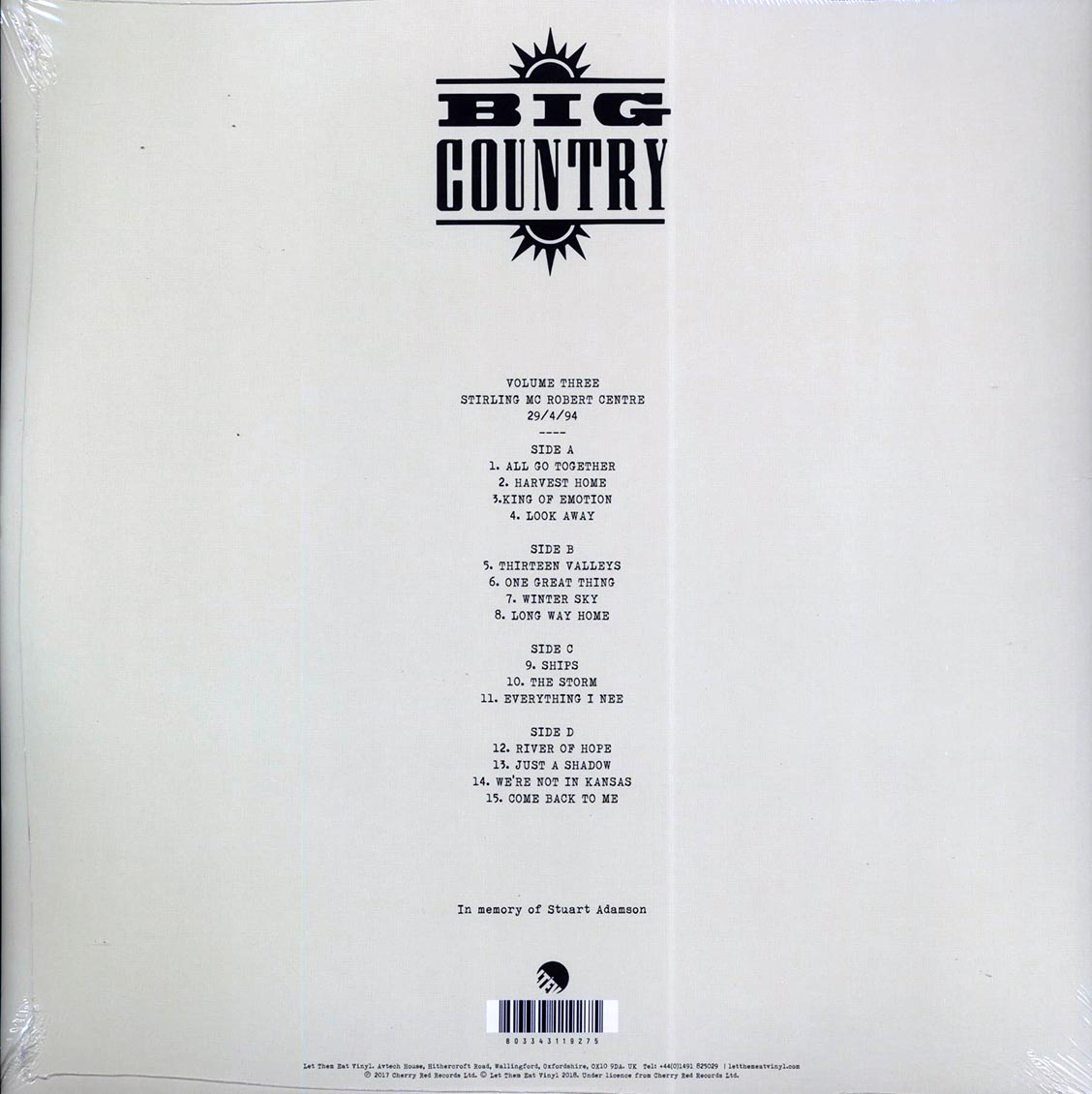 Big Country - We're Not In Kansas: The Live Bootleg Series 1993-1998 Volume 3 (ltd. ed.) (2xLP) - Vinyl LP, LP