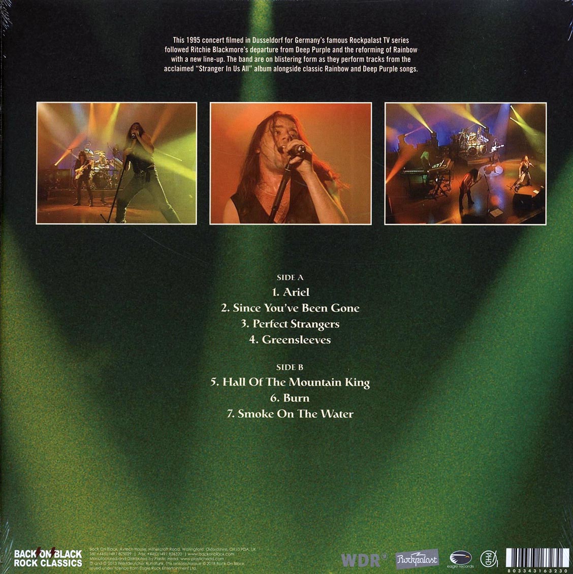 Ritchie Blackmore's Rainbow - Black Masquerade Volume 2: Rockpalast (RSD 2018) (ltd. ed.) (clear vinyl) - Vinyl LP, LP