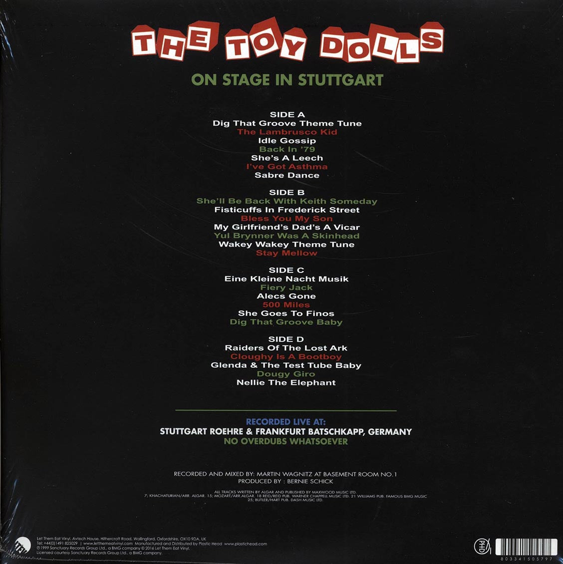 The Toy Dolls - On Stage In Stuttgart (ltd. ed.) (2xLP) (yellow vinyl) - Vinyl LP, LP