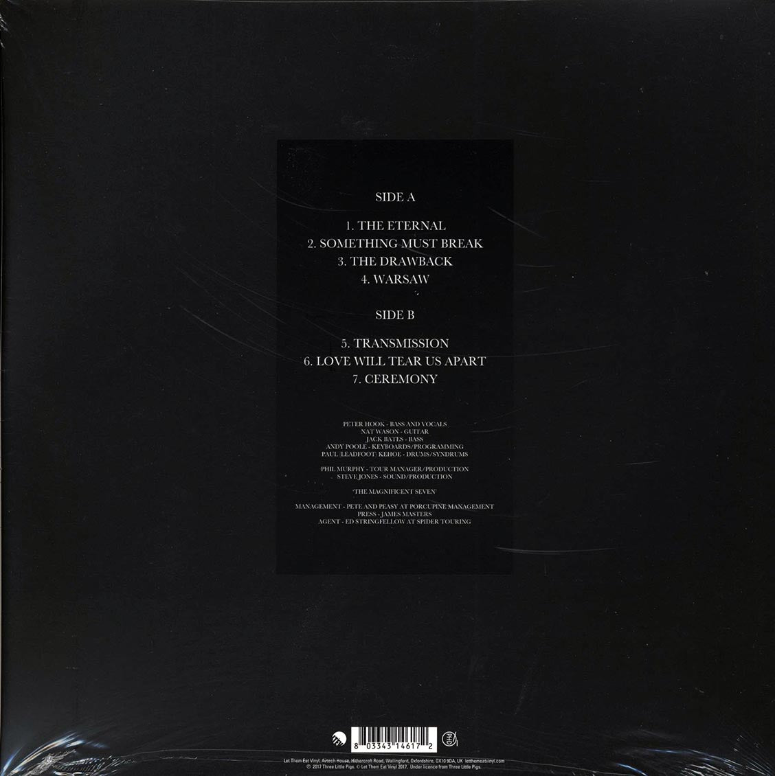 Peter Hook & The Light - Unknown Pleasures Tour 2012 Volume 3: Live In Leeds, The Cockpit, 29/11/12 (RSD 2017) (ltd. ed.) (clear vinyl) - Vinyl LP, LP