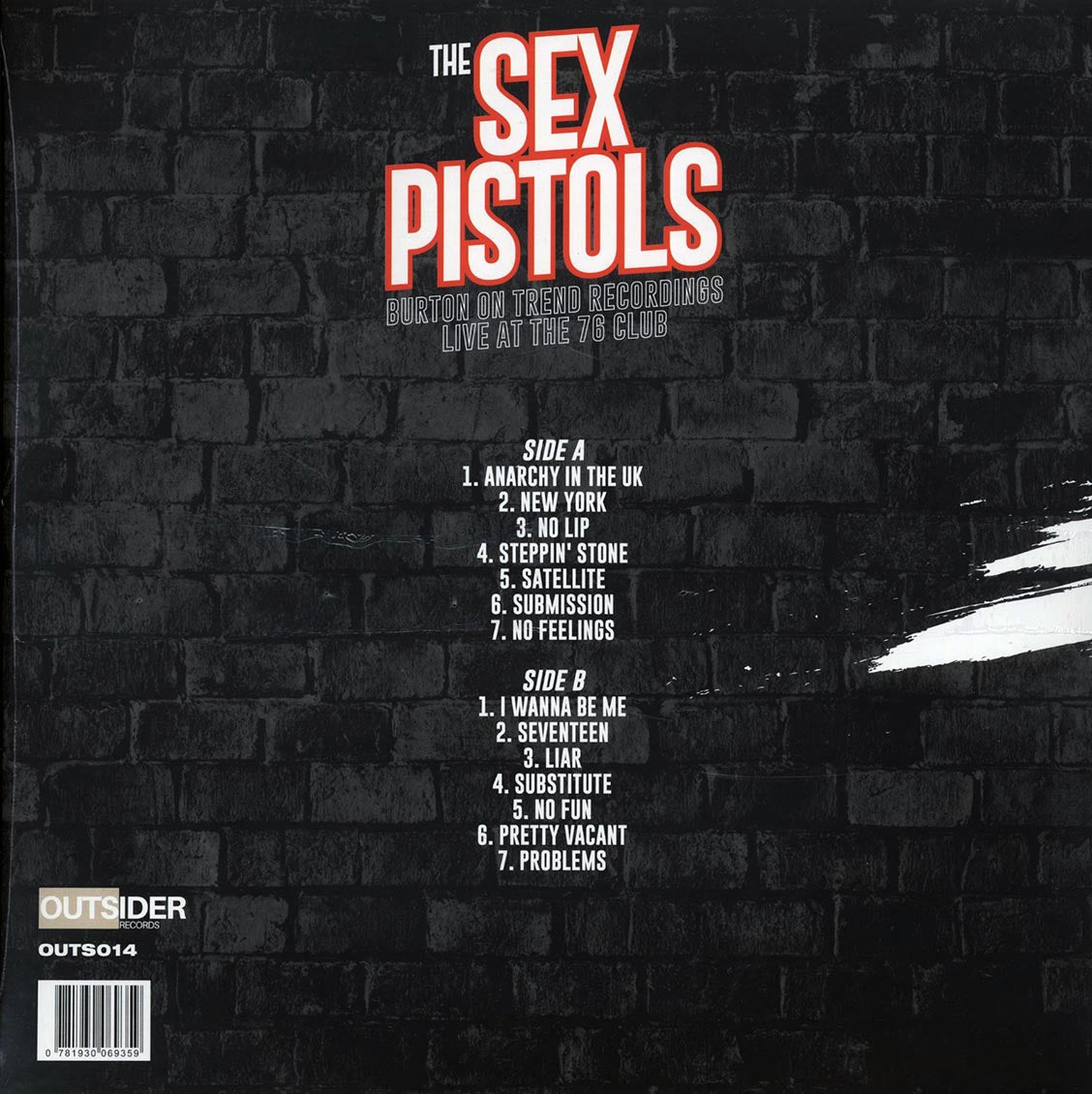 Sex Pistols - Burton On Trent Recordings: Live At The 76 Club - Vinyl LP, LP