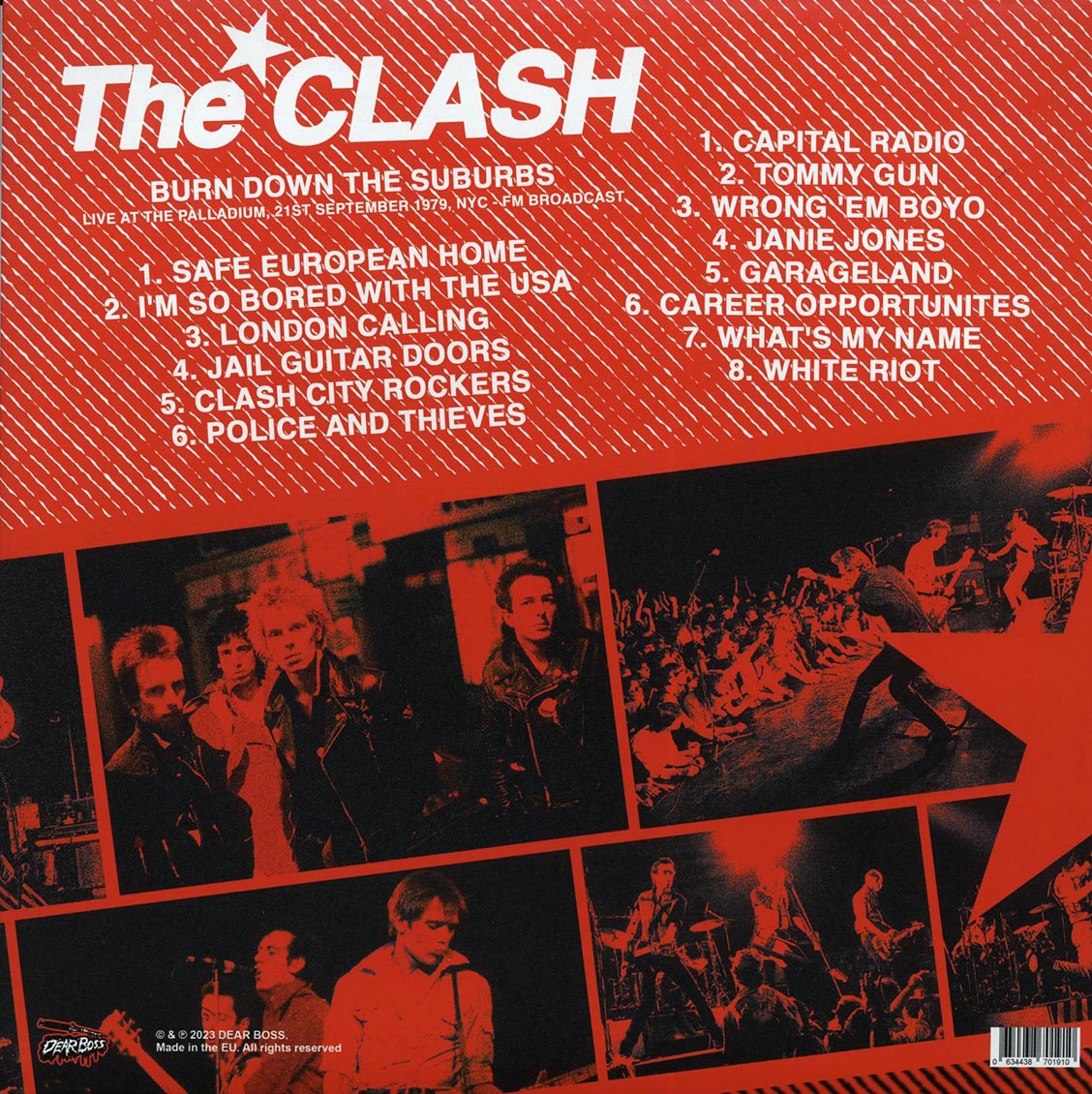 The Clash - Burn Down The Suburbs: Live At The Palladium, 21st September 1979, NYC FM Broadcast (ltd. 500 copies made) - Vinyl LP, LP