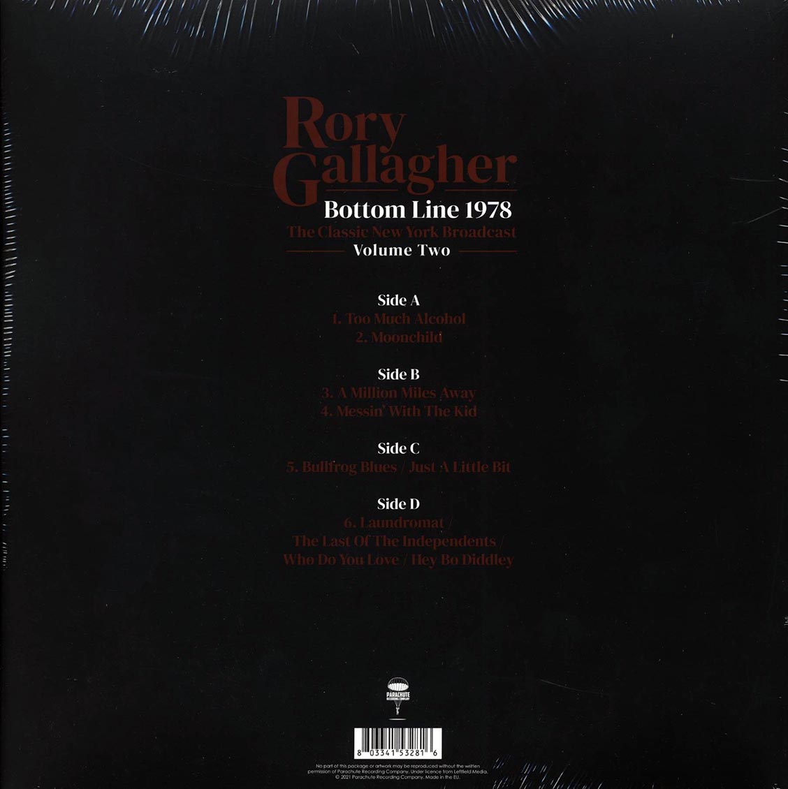 Rory Gallagher - Bottom Line 1978 Volume 2: The Classic New York Broadcast (2xLP) - Vinyl LP, LP