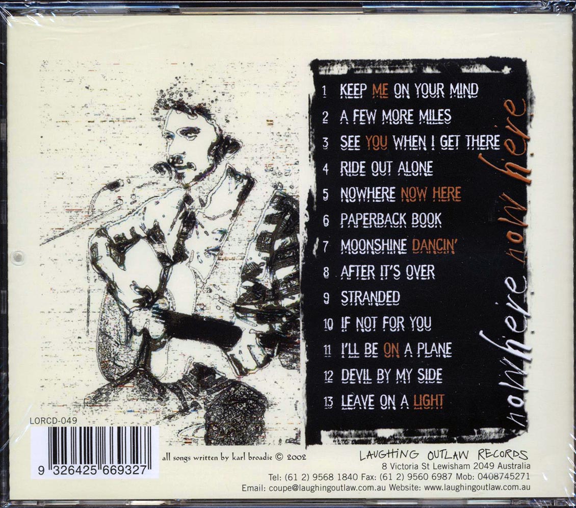 Karl Broadie - Nowhere Now Here - CD, CD
