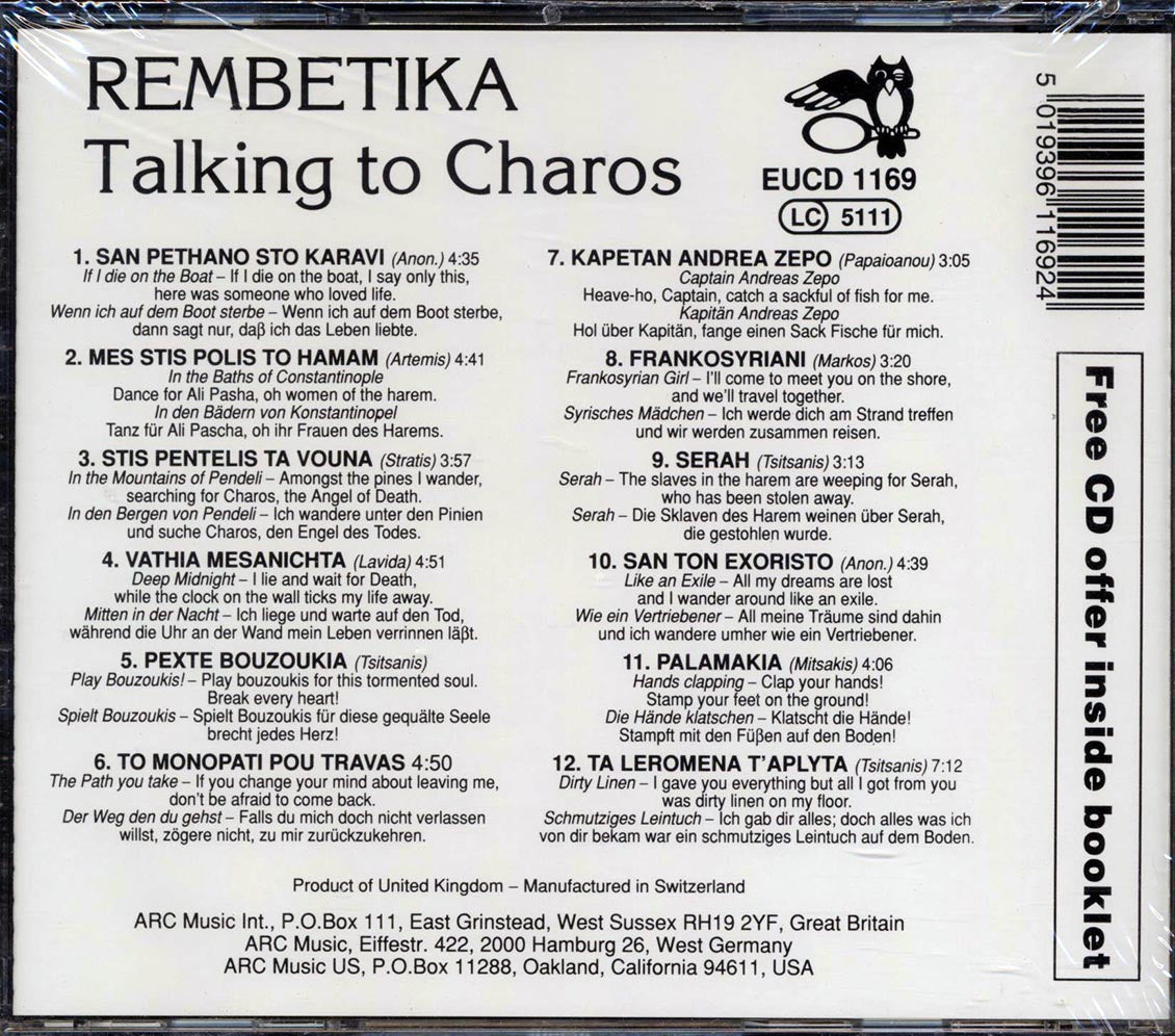 Rembetika - Talking To Charos - CD, CD