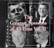 Franklin D Roosevelt, Ronald Reagan, John F Kennedy, Etc. - The Greatest Speeches Of All-Time Volume 2 - CD