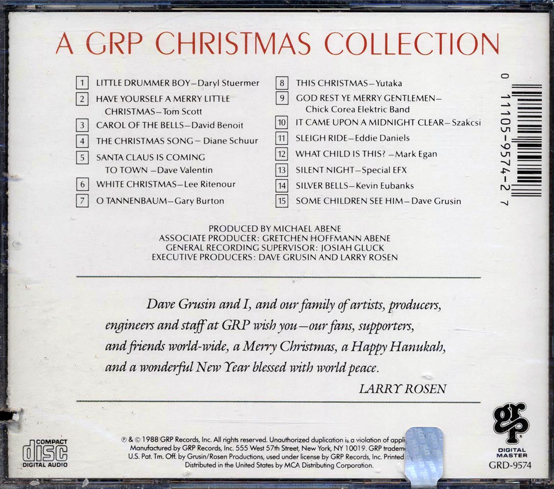 Daryl Stuermer, Tom Scott, David Benoit, Etc. - A GRP Christmas Collection (marked/ltd stock) - CD, CD
