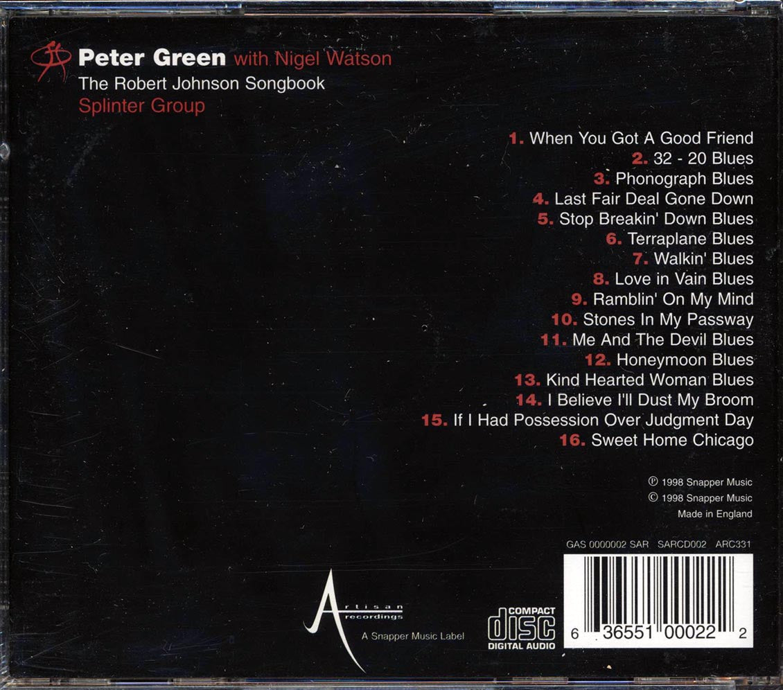 Peter Green, Nigel Watson, Splinter Group - The Robert Johnson Songbook - CD, CD