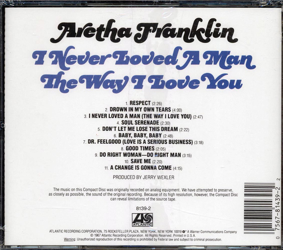Aretha Franklin - I Never Loved A Man The Way I Love You (marked/ltd stock) - CD, CD