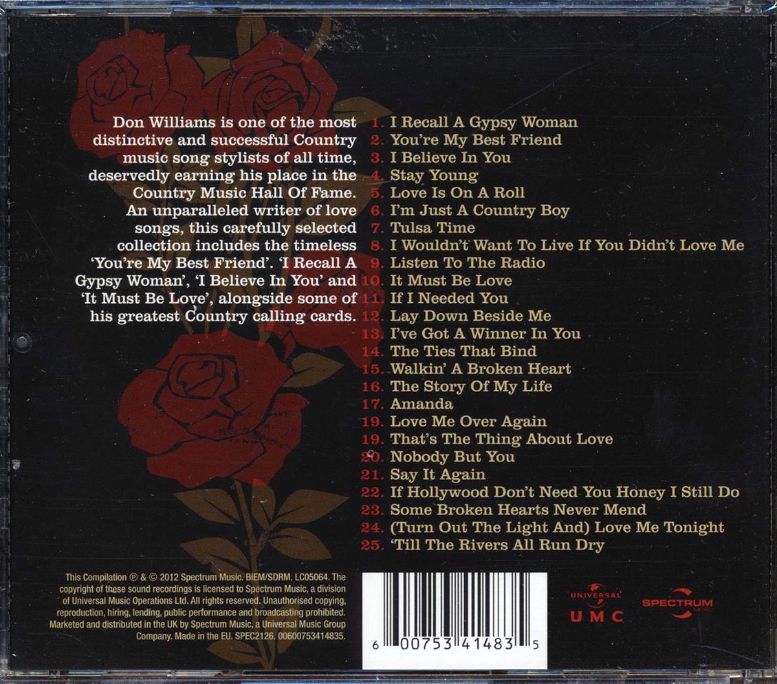 Don Williams - It Must Be Love: The Collection (25 tracks) - CD, CD