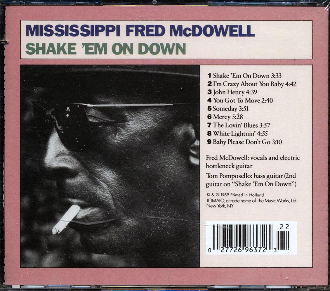 Mississippi Fred McDowell - Shake 'Em On Down - CD, CD