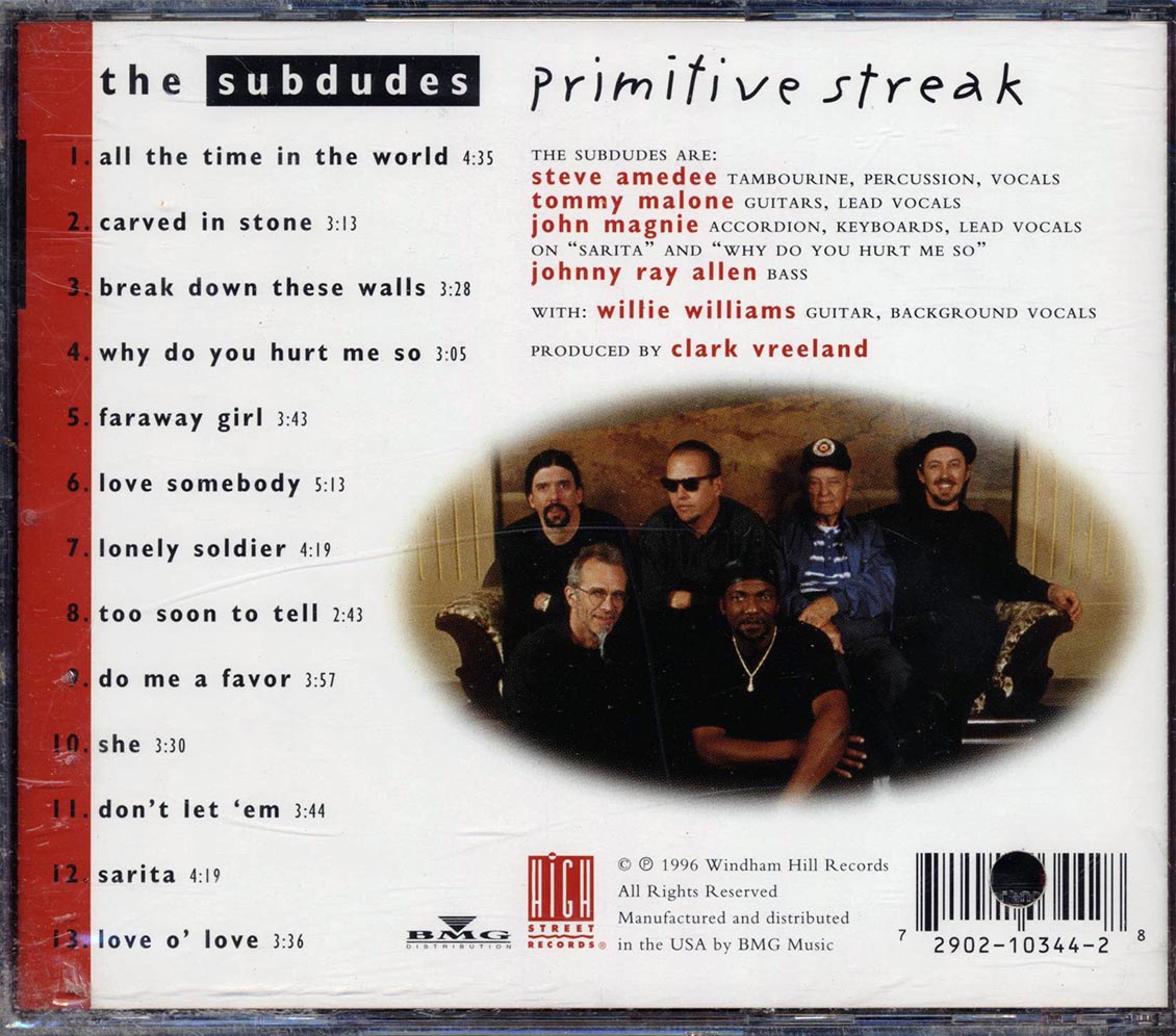 The Subdudes - Primitive Streak (marked/ltd stock) - CD, CD