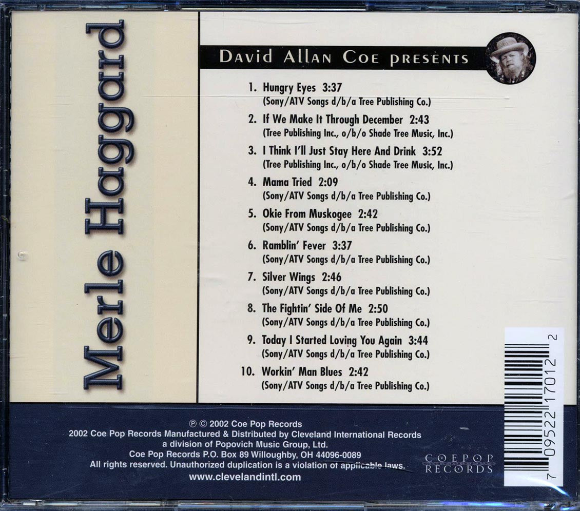 Merle Haggard - David Allan Coe Presents - CD, CD