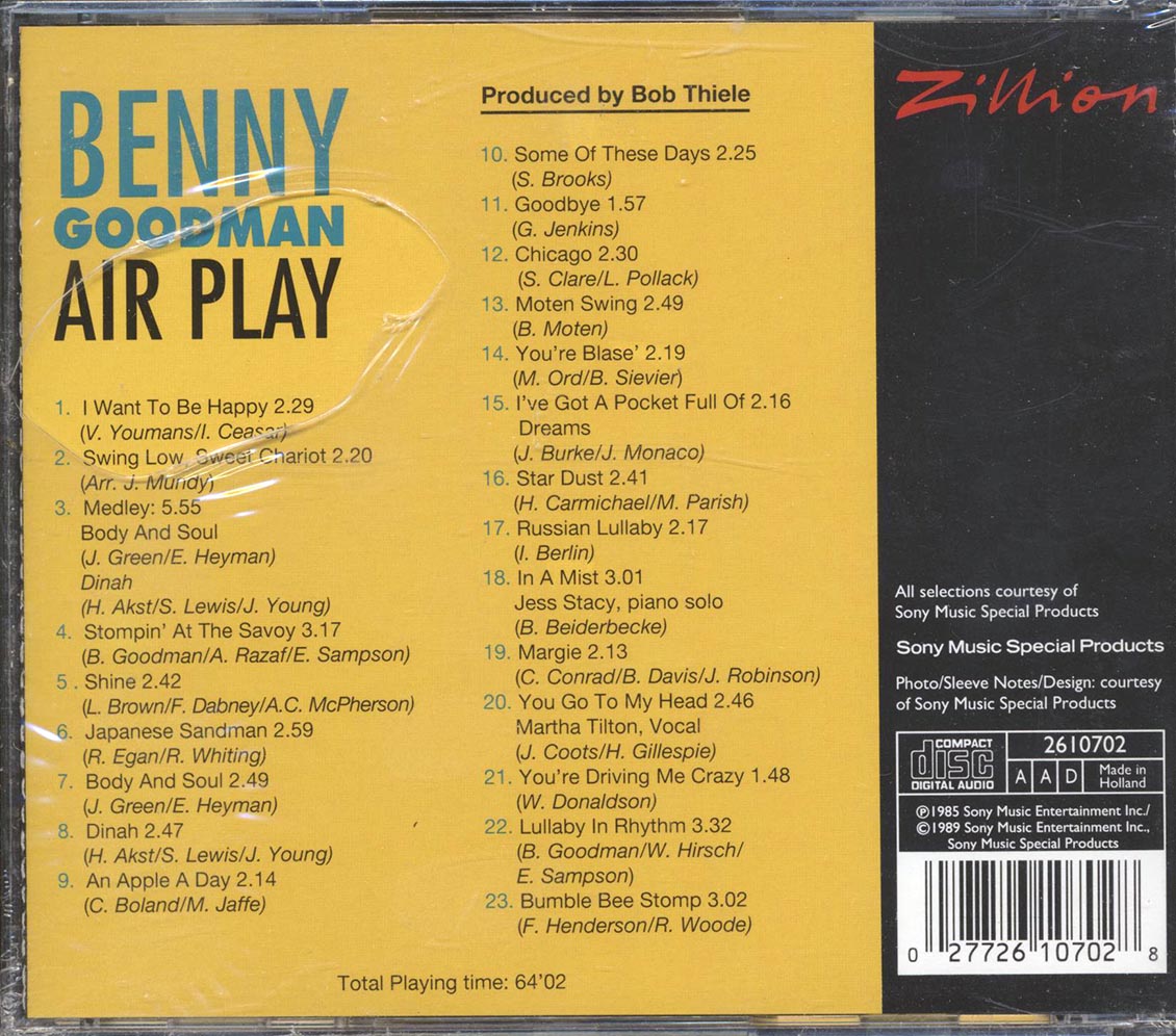 Benny Goodman - Air Play - CD, CD