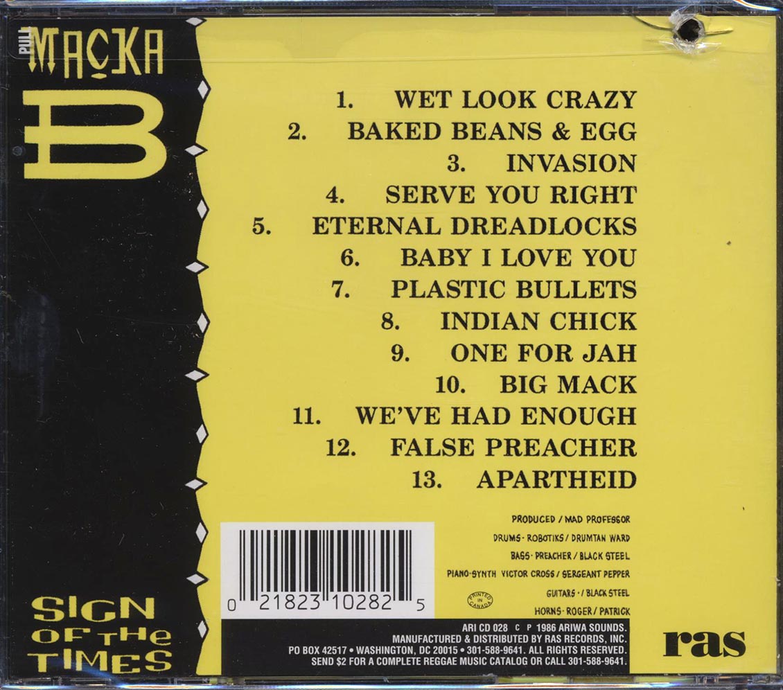 Macka B - Sign Of The Times + We've Had Enough (2 albums on 1 CD) (marked/ltd stock) - CD, CD
