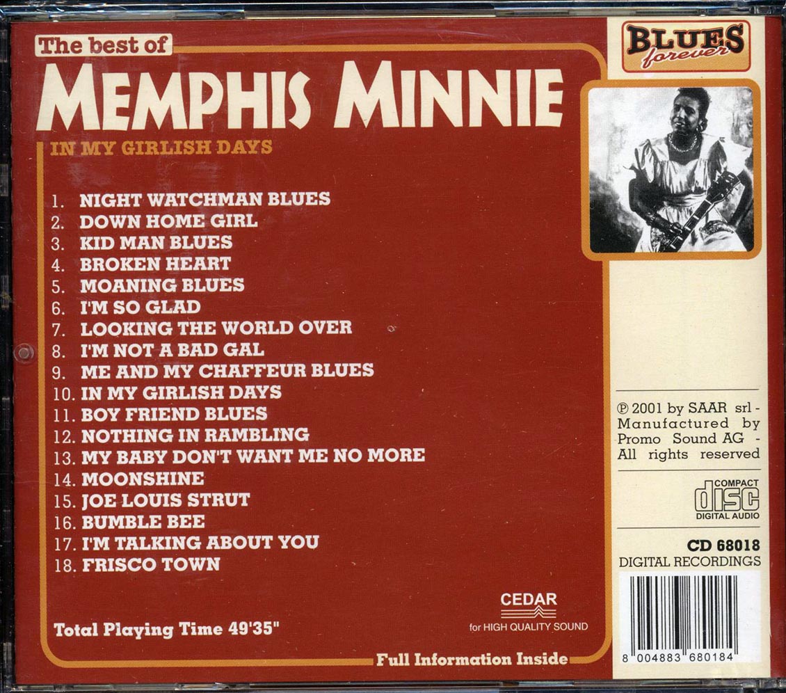 Memphis Minnie - The Best Of Memphis Minnie: In My Girlish Days - CD, CD