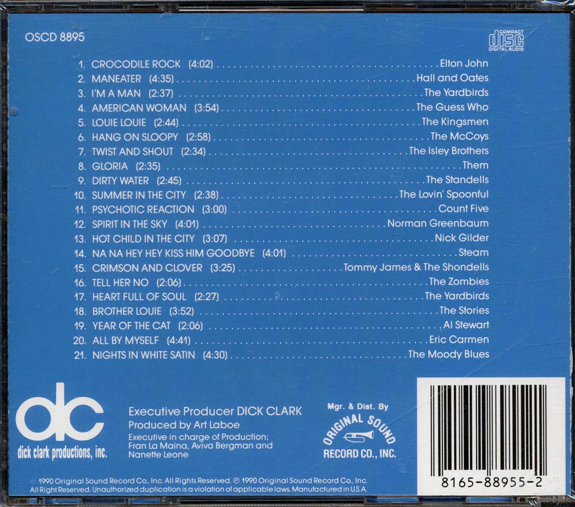 Elton John, The Yardbirds, The Guess Who, The Lovin' Spoonful, Etc. - Dick Clark's 21 All Time Hits Volume 4 (21 tracks) - CD, CD