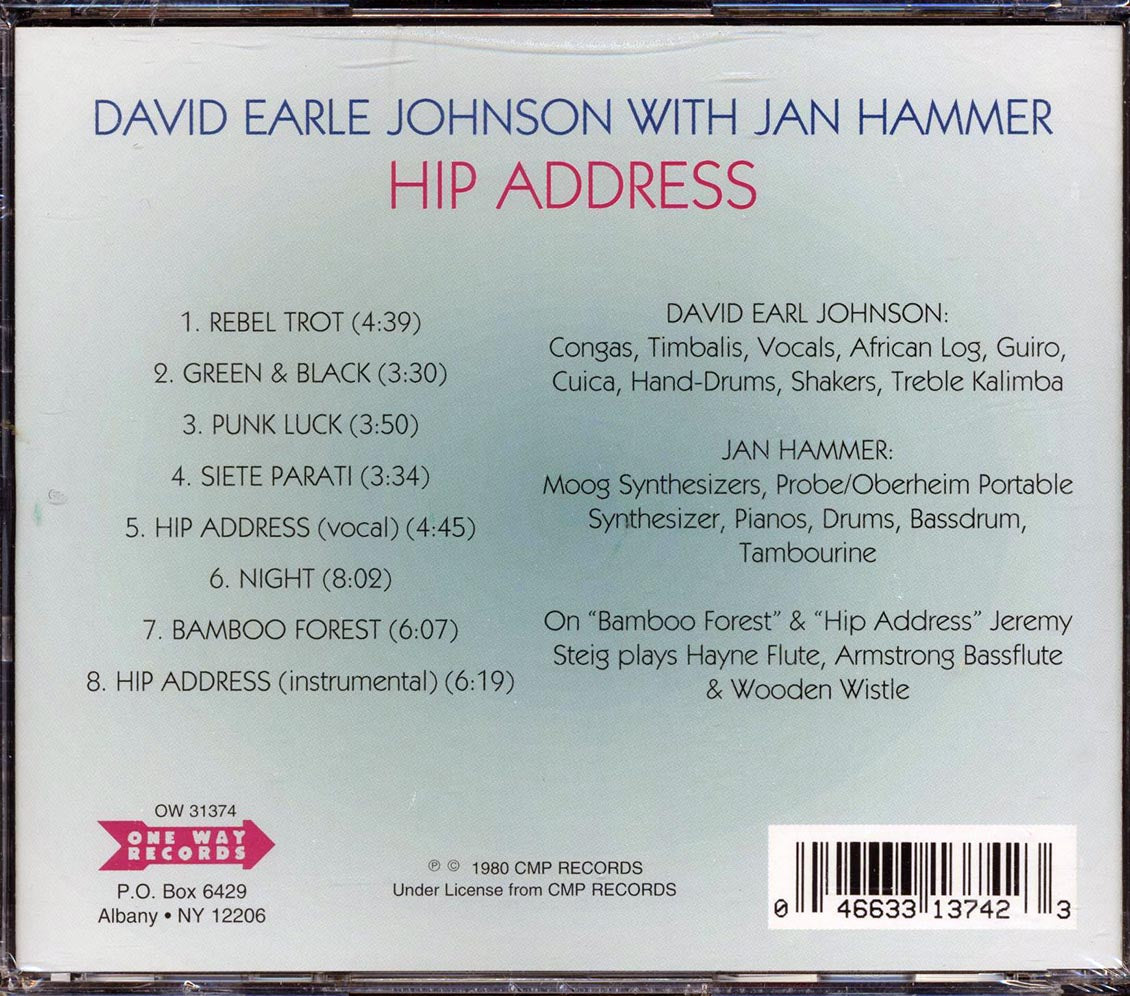 David Earle Johnson, Jan Hammer - Hip Address - CD, CD