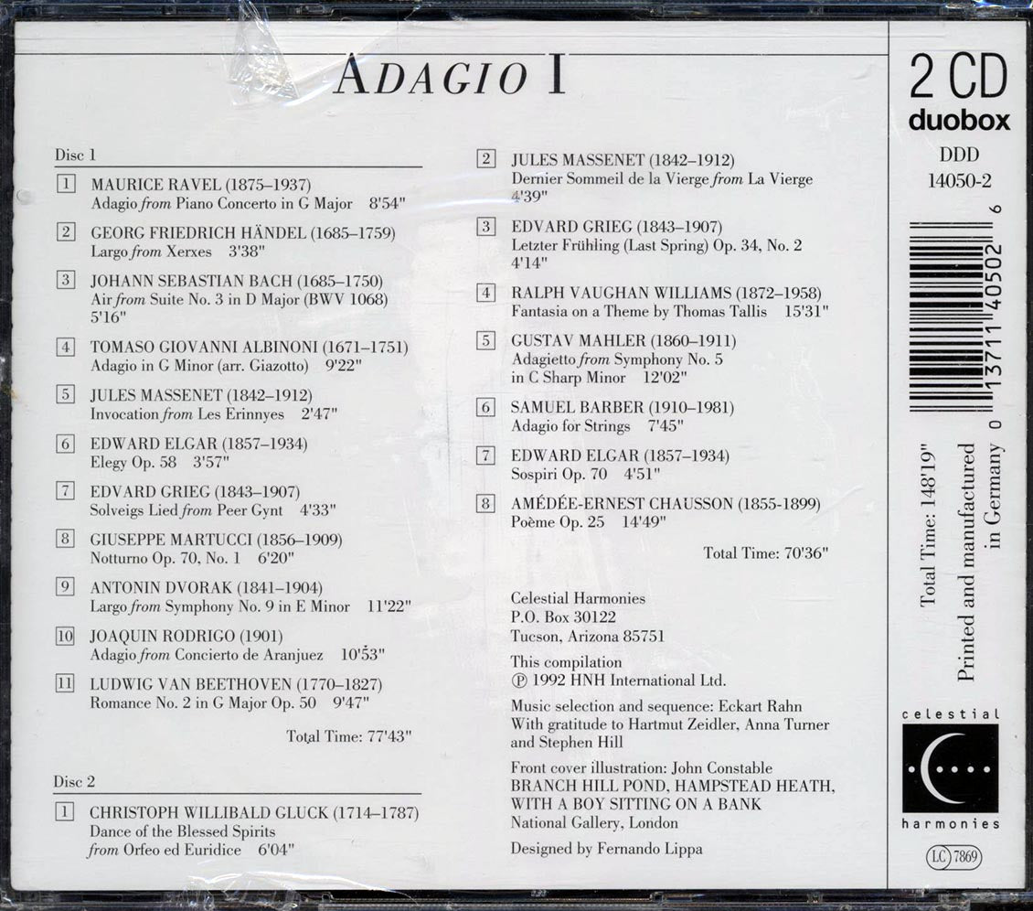 Handel, Bach, Ravel, Etc. - Adagio I: A Special 2 1/2 Hour Collection Of Orchestral Classics (2xCD) - CD, CD