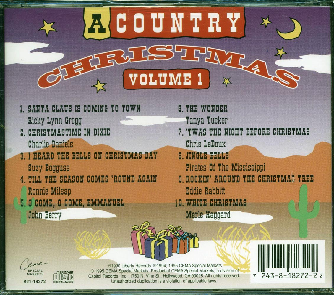 Ricky Lynn Gregg, Charlie Daniels, Ronnie Milsap, Etc. - A Country Christmas Volume 1 - CD, CD