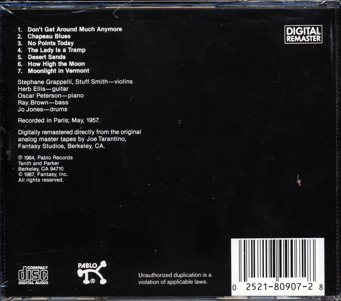 Stephane Grappelli, Stuff Smith - Violins No End - CD, CD