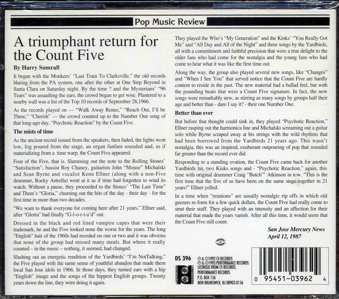 Count Five - Psychotic Reunion Live - CD, CD