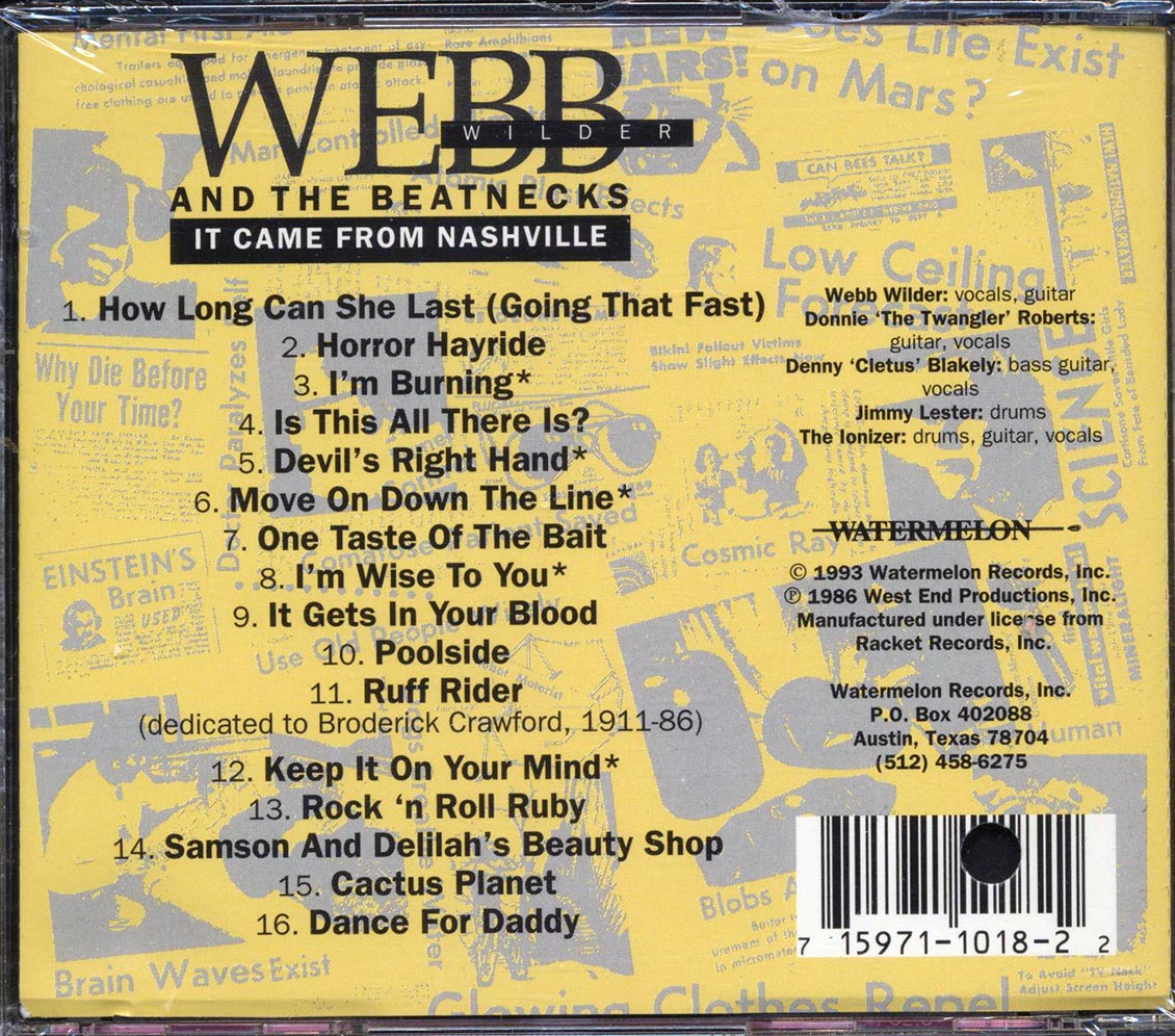 Webb Wilder & The Beatnecks - It Came From Nashville (marked/ltd stock) - CD, CD
