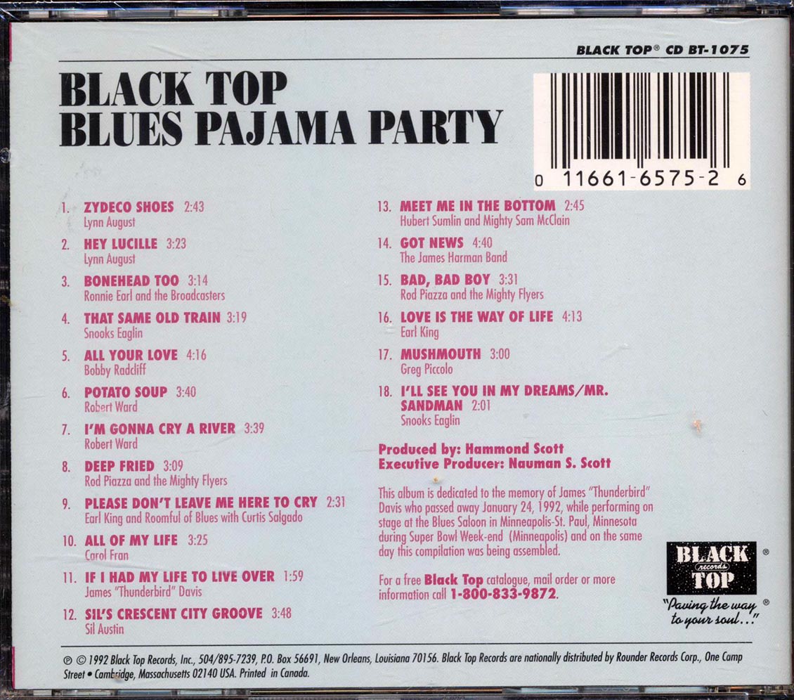 Lynn August, Snooks Eaglin, Robert Ward, Etc. - Black Top Blues Pajama Party - CD, CD