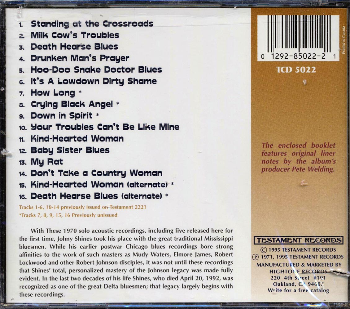 Johnny Shines - Standing At The Crossdroads (marked/ltd stock) - CD, CD